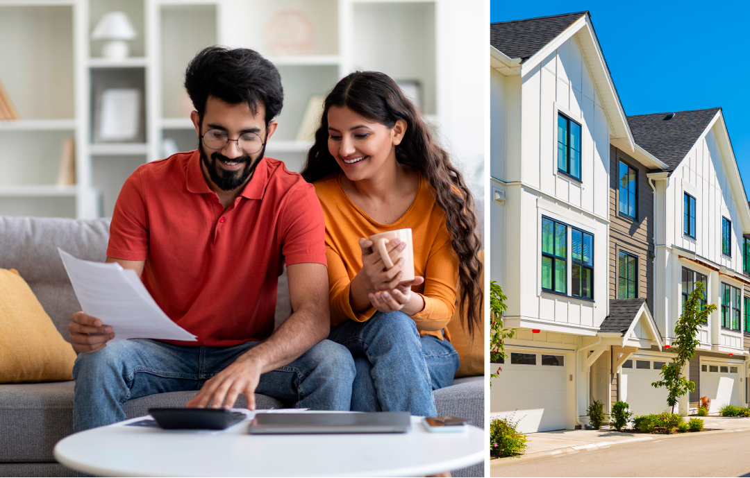 Couple discussing mortgage options