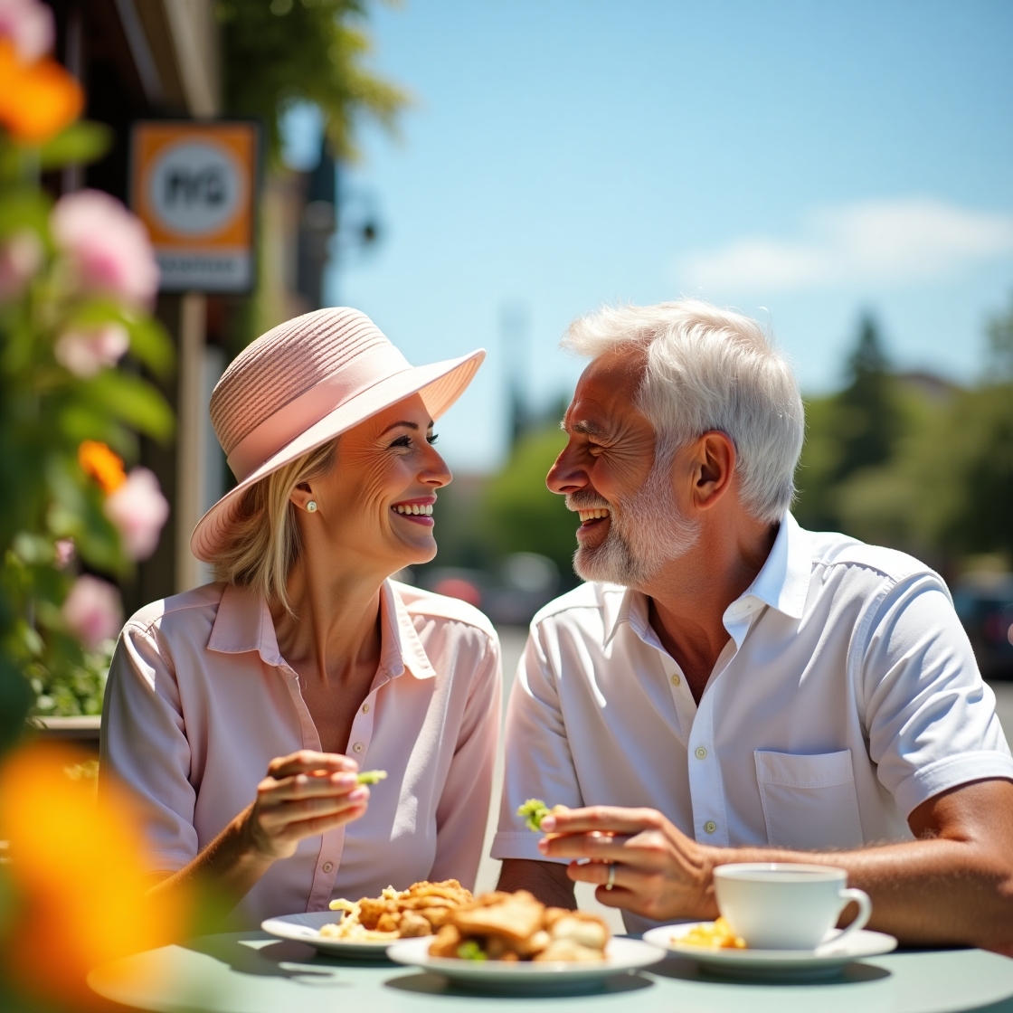 Happy senior couple enjoying life